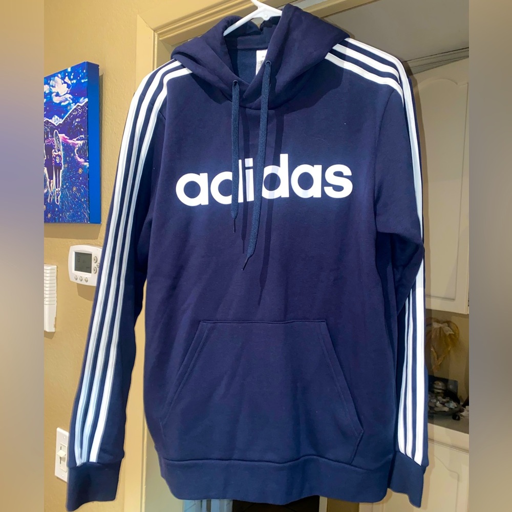 Mens Adidas hoodie; brand new but tags and stickers were removed. Size M